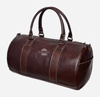 Round Holdall Leather Weekend Bag Travel Bag Duffel Gym Bag