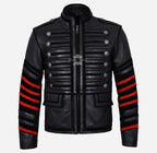 HUSSAR Studded Parade Style Leather Jacket For Mens
