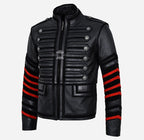 HUSSAR Studded Parade Style Leather Jacket For Mens