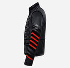 HUSSAR Studded Parade Style Leather Jacket For Mens