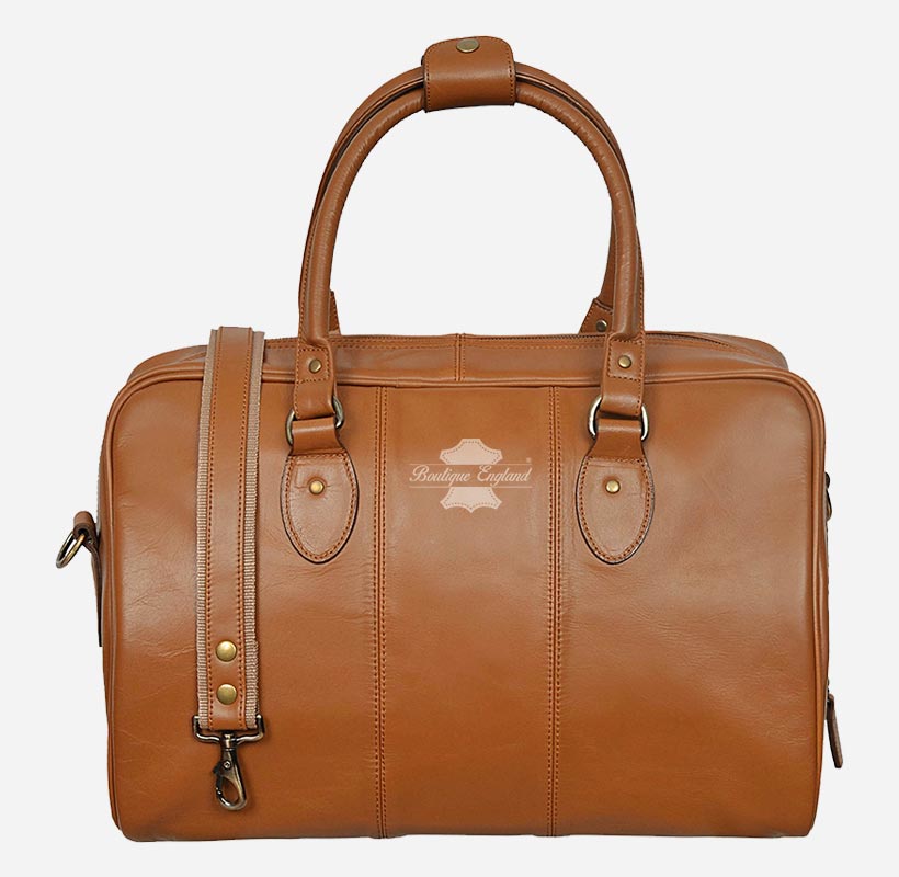 Unisex Leather Holdall Weekend Bag