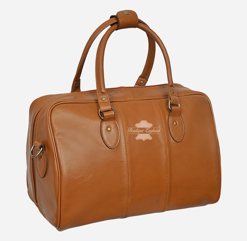 Unisex Leather Holdall Weekend Bag