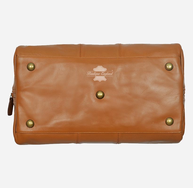 Unisex Leather Holdall Weekend Bag