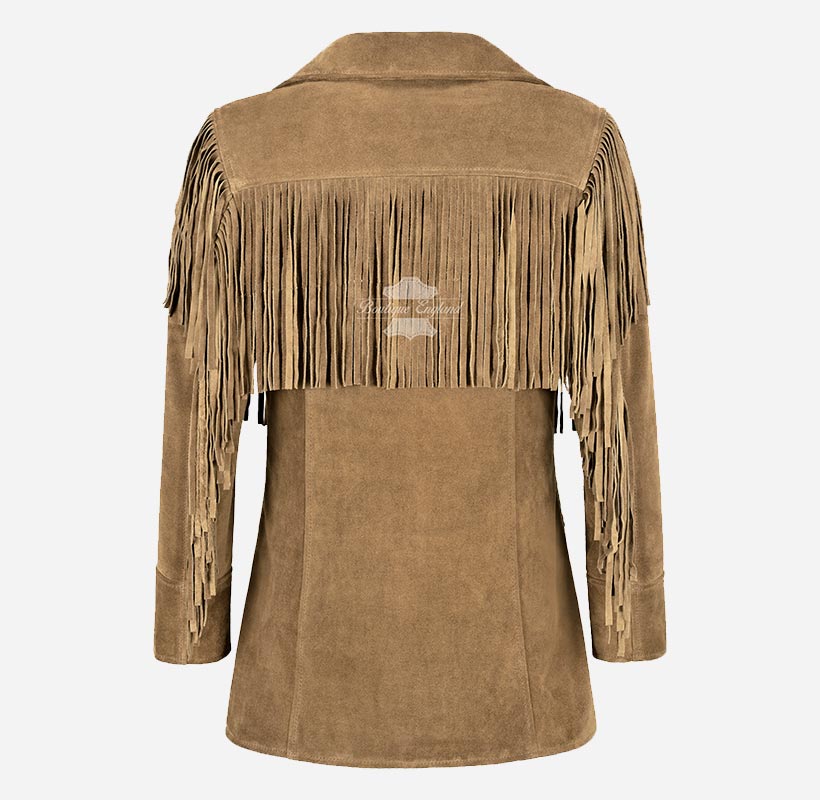 BONNIE Women's Western Fringe Suede Jacket
