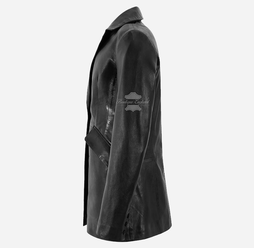 OXEYE Women's Leather Blazer Black