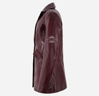 OXEYE Women's Leather Blazer Maroon