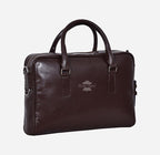 Brown Leather Briefcase Messenger Shoulder Laptop Bag