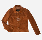 MEADOWE Women's Button Down Suede Jacket
