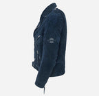 BRANDO Men's Suede Leather Classic Biker Jacket
