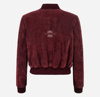 AETHER Women's Suede Bomber Jacket Maroon