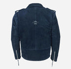 BRANDO Men's Suede Leather Classic Biker Jacket