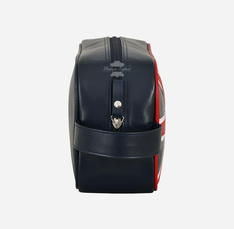 Union Jack Unisex Leather Toiletry Bag Wash Bag