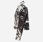 KOXXI Women's Cowhide Leather Fur Jacket Brown