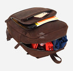 Unisex Vintage Leather Backpack Brown Nubuck Laptop Shoulder Bag