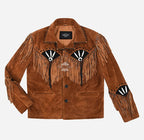 WEST HERITAGE Suede Fringe Jacket Cowboy American Native Jacket