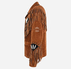 WEST HERITAGE Suede Fringe Jacket Cowboy American Native Jacket