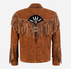 WEST HERITAGE Suede Fringe Jacket Cowboy American Native Jacket