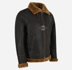 RAF B3 SHEEPSKIN JACKET MEN'S AVIATOR SHEARLING FUR WINTER JACKET