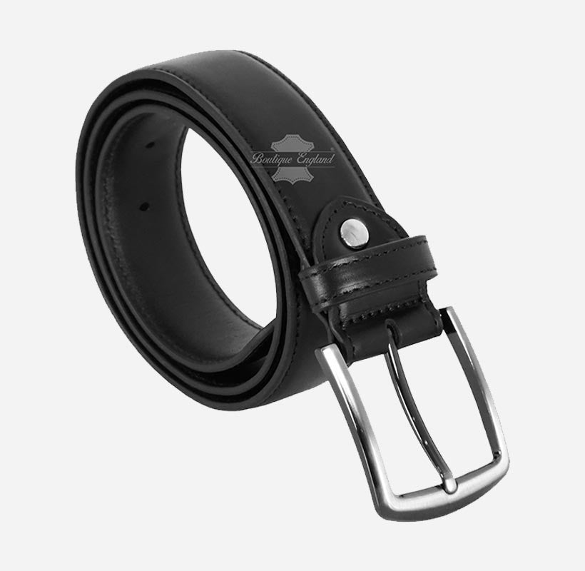 Men's Leather Belt with Buckle Formal Dress Belts