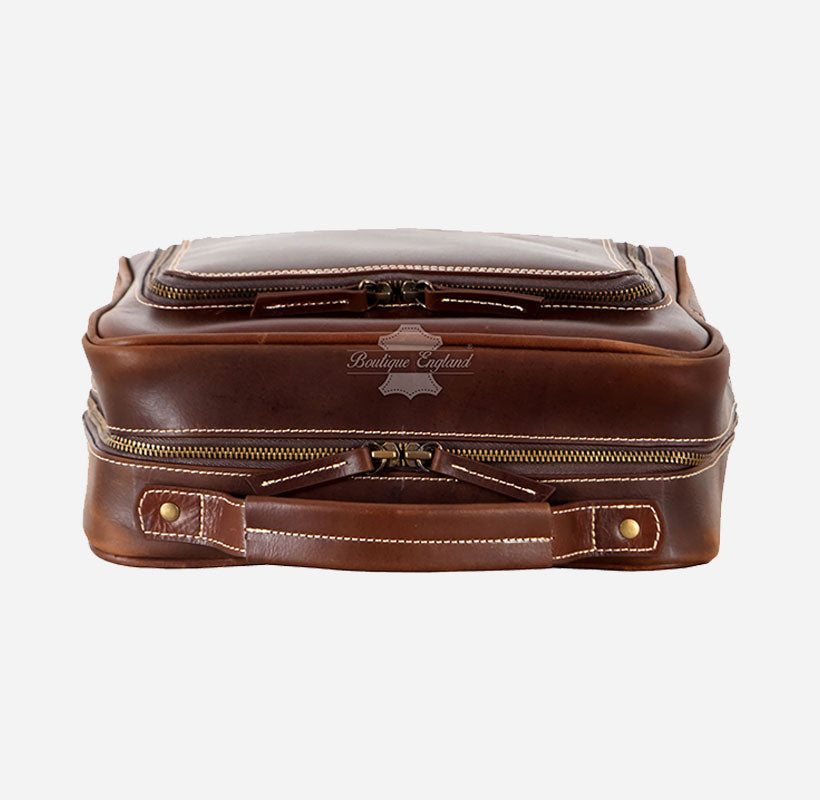 Vintage Leather Slim Backpack (Unisex)