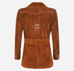 BECKSTE Women's Suede Trench Coat Blazer