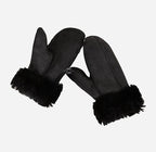 B3 Sheepskin Mitten Gloves Thick Real Shearling Leather Winter Gloves