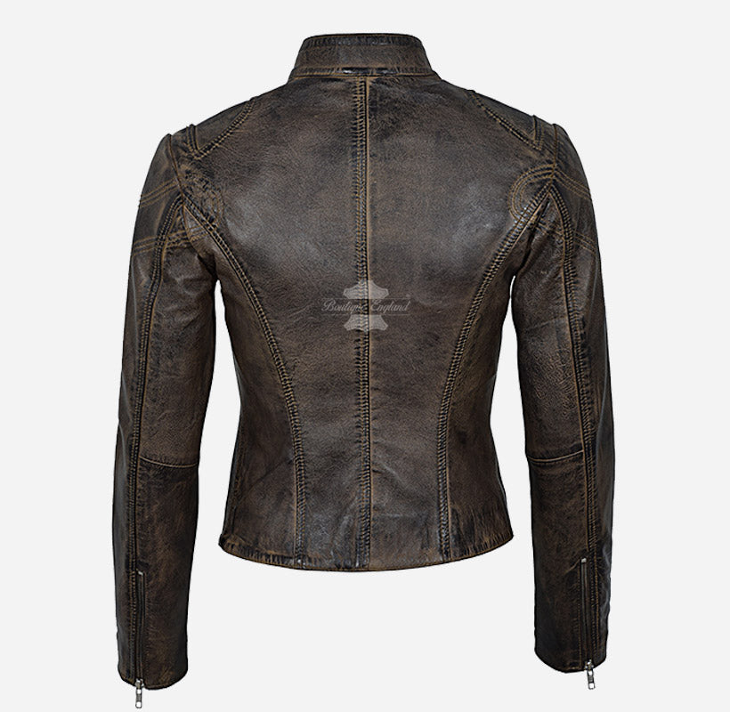 SPEED Women's Leather Racer Jacket