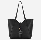 Women’s Black Leather Tote Bag Hobo Shoulder Bag