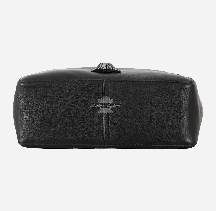 Women’s Black Leather Tote Bag Hobo Shoulder Bag