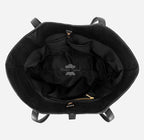 Women’s Black Leather Tote Bag Hobo Shoulder Bag