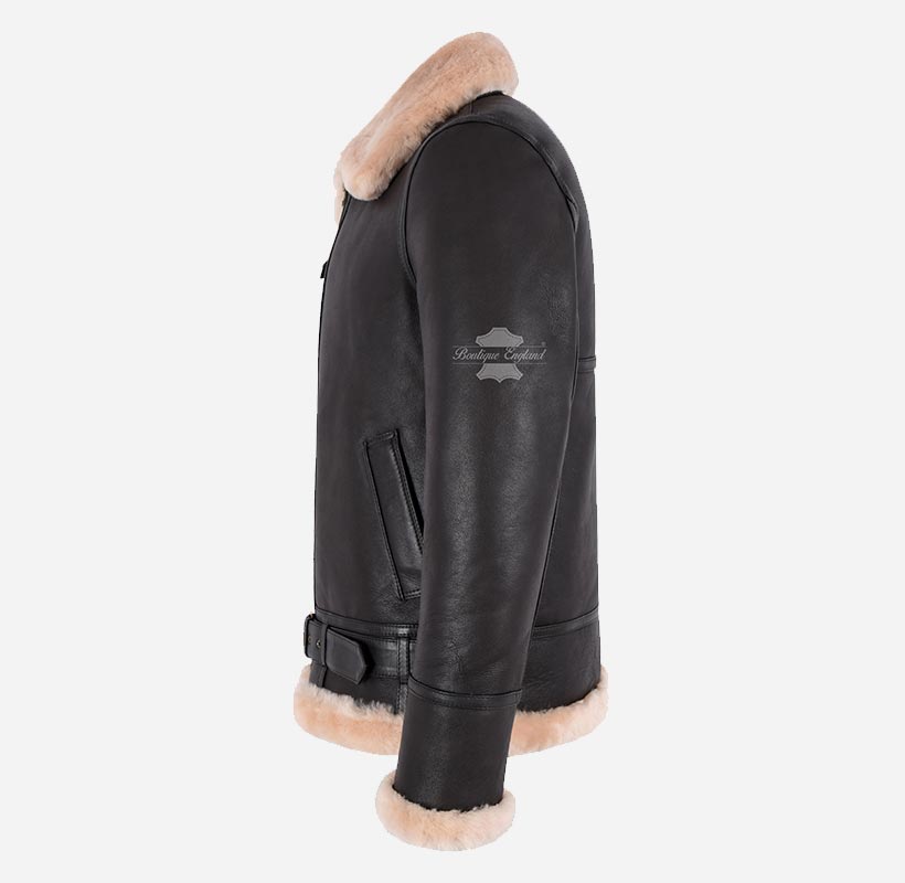 AVIATOR Men's Classic B3 Sheepskin Bomber Jacket Shearling Jacket