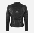 ELORA Ladies Leather Biker Jacket Slim Fit Leather Jacket