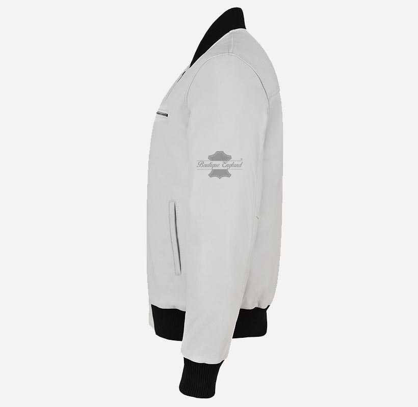 70'S Classic Leather Bomber Jacket For Men's Retro Varsity Jacket