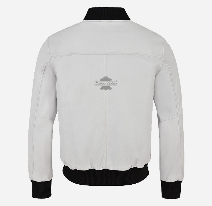 70'S Classic Leather Bomber Jacket For Men's Retro Varsity Jacket