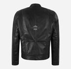 SR Racer Men's Leather Biker Jacket Racer Motorbike Leather Jacket