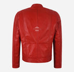 SR Racer Men's Leather Biker Jacket Racer Motorbike Leather Jacket