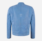 SR Racer Men's Leather Biker Jacket Racer Motorbike Leather Jacket