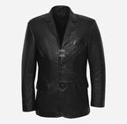 SANTINO Men's Leather Blazer Jacket Soft Leather Coat