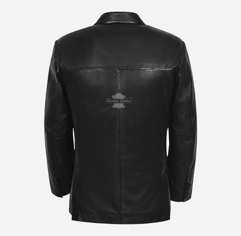 SANTINO Men's Leather Blazer Jacket Soft Leather Coat