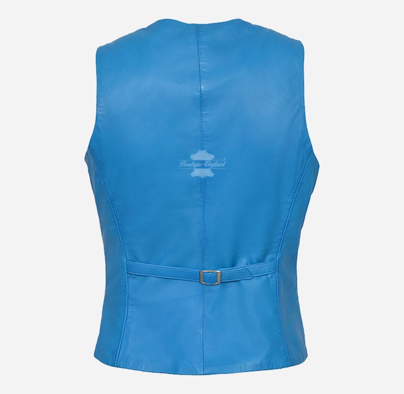 ZITA Ladies Leather Waistcoat Party Casual Soft Leather Vest