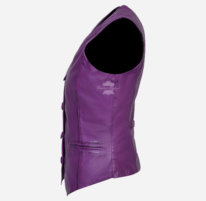 ZITA Ladies Leather Waistcoat Party Casual Soft Leather Vest