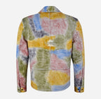 PICASSO Leather Jacket Multicolored Waxed Mens Leather Biker Jacket