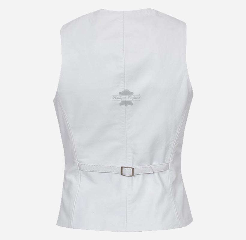 ZITA Ladies Leather Waistcoat Party Casual Soft Leather Vest
