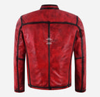 BRUISER Men's Vintage Red Leather Jacket