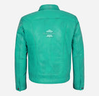 TRUCKER Men's Denim Style Leather Jacket