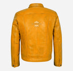 TRUCKER Men's Denim Style Leather Jacket