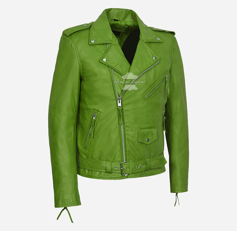BRANDO Leather Biker Jacket Classic Men's Leather Jacket