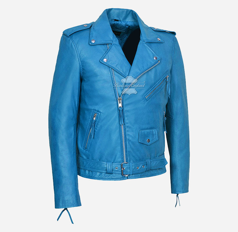 BRANDO Leather Biker Jacket Classic Men's Leather Jacket