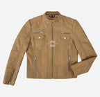 ELORA Ladies Leather Biker Jacket Slim Fit Leather Jacket