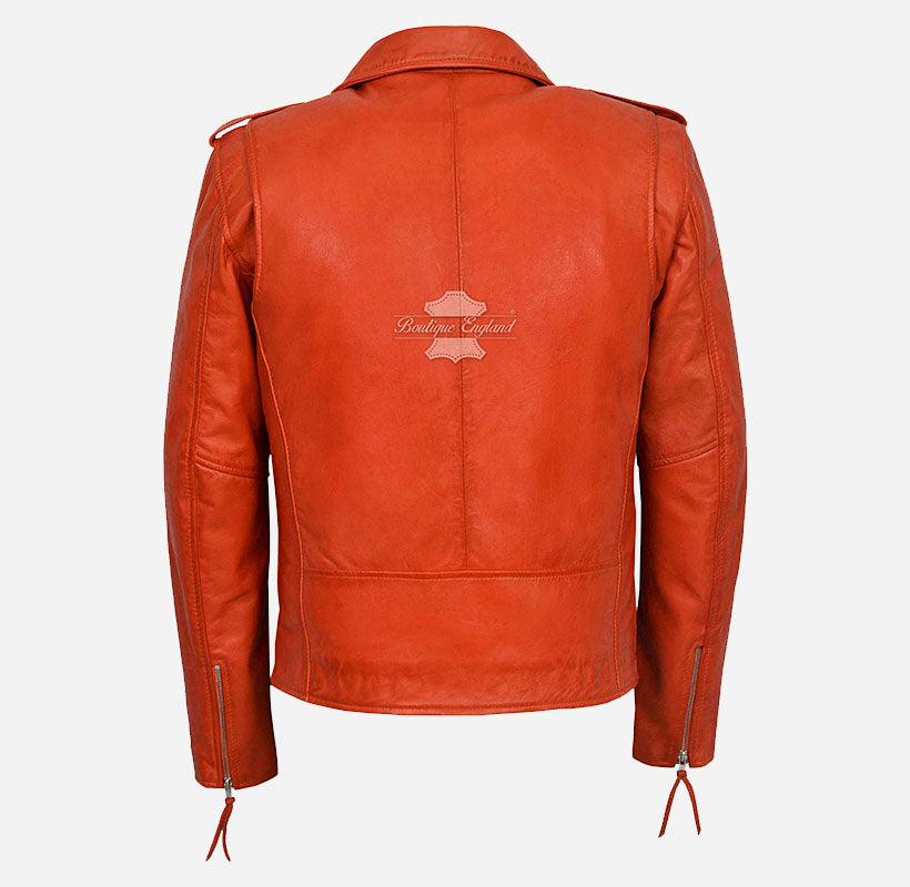 BRANDO Leather Biker Jacket Classic Men's Leather Jacket